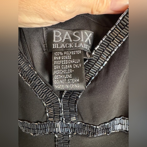 Basix Black Label Fringe and Beaded Mini Dress, size 6 - Picture 4 of 11